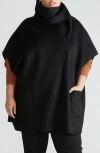 Universal Standard Tilda Wool Blend Double Face Cape In Black