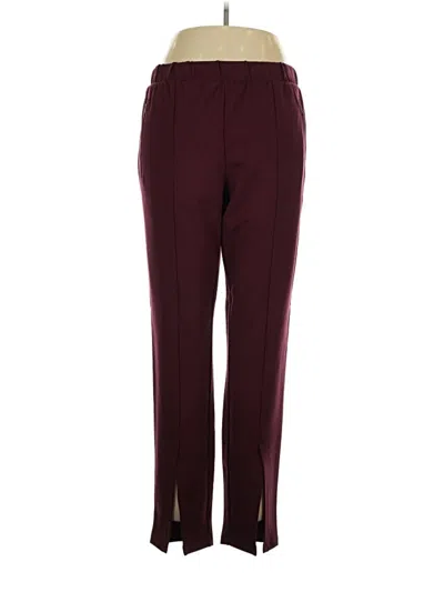 Pre-owned Universal Standard Track Pants In Burgundy