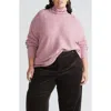 Universal Standard Turtleneck Blanket Sweater In Dark Pink