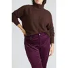 Universal Standard Turtleneck Blanket Sweater In Heather Brown
