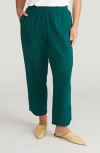 Universal Standard Varsity Pull-on Wide Leg Terry Pants In Green