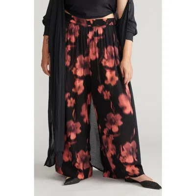 Universal Standard Verbena Wide Leg Voile Pants In Nightbloom Print