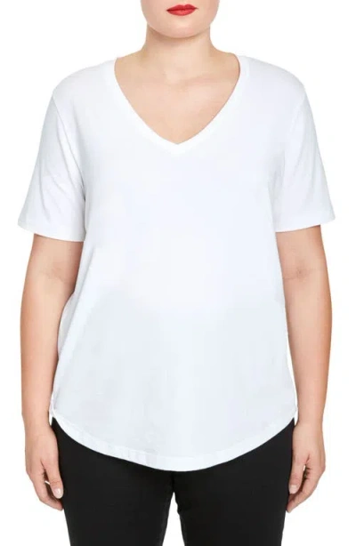Universal Standard V-rex Tee In White
