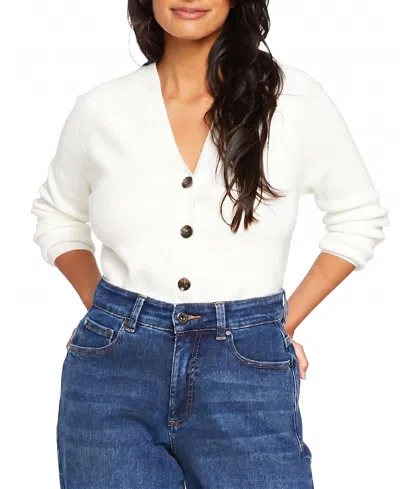 Universal Standard Rib Cardigan In Cream