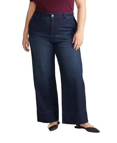 Universal Standard Women's Plus Carol High Rise High Stretch Jeans In Blue Wash