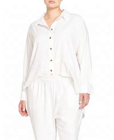 Universal Standard Women's Plus Dawn Linen Hi Low Tunic In White