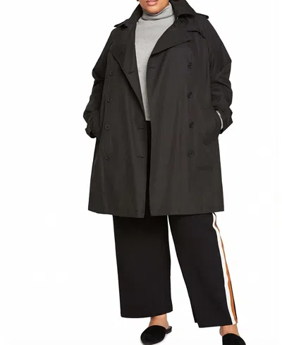 Universal Standard Women's Plus Derjon Trench Coat In Black