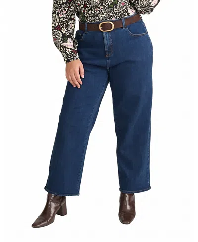Universal Standard Women's Plus Etta Straight Leg Jeans In Buffalo Blue