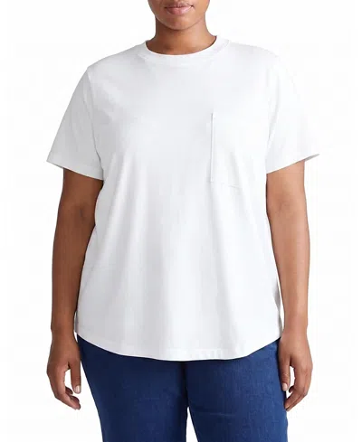 Universal Standard Women's Plus Garcon Tee In White