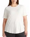 Universal Standard Women's Plus Light-as-air Tee Rex In White