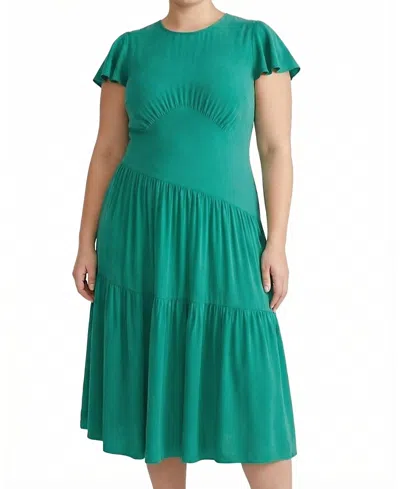 Universal Standard Women's Plus Mariella Stretch Cupro Dress In Green