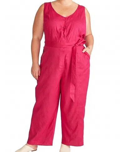 Universal Standard Women's Plus Matilda Linen Jumpsuit In Pink