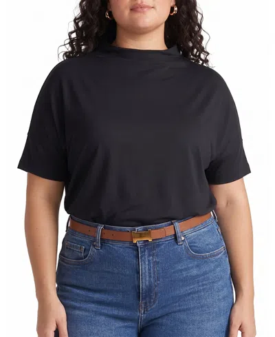 Universal Standard Women's Plus Petra Liquid Jersey Top In Black