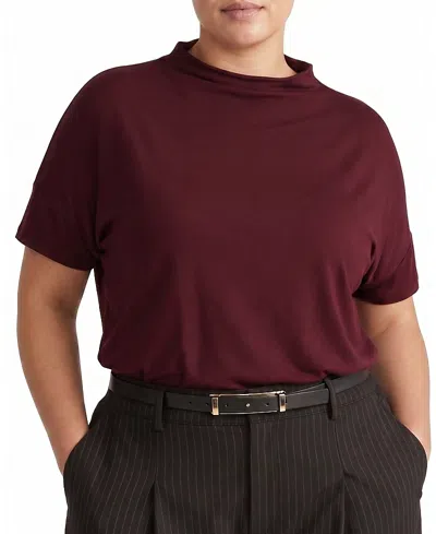Universal Standard Women's Plus Petra Liquid Jersey Top In Brown