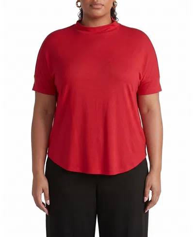Universal Standard Women's Plus Petra Liquid Jersey Top In Red