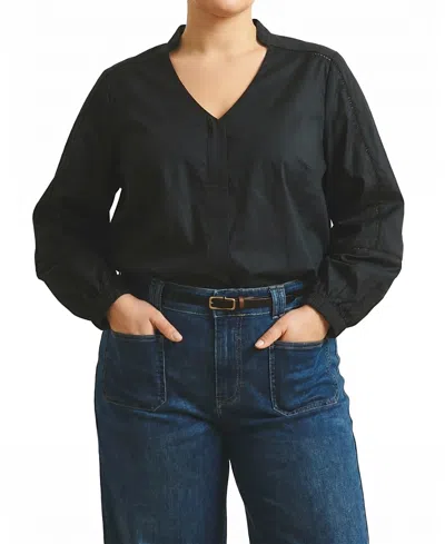 Universal Standard Women's Plus Saint-honore Poplin Blouse In Black