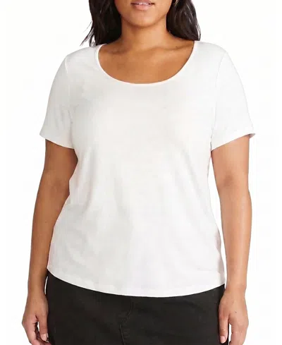 Universal Standard Women's Plus Scoop Neck Tee In White