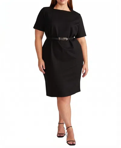 Universal Standard Women's Plus Size Envelope Neck Ponte Dress In Black