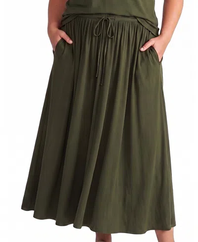 Universal Standard Women's Plus Tessa Liquid Jersey Skirt In Green