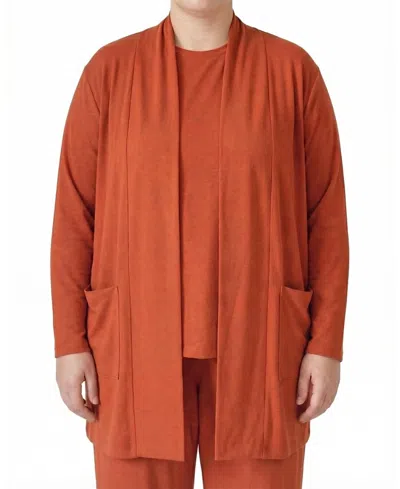 Universal Standard Women's Plus Travelknit Minimalist Cardigan In Orange