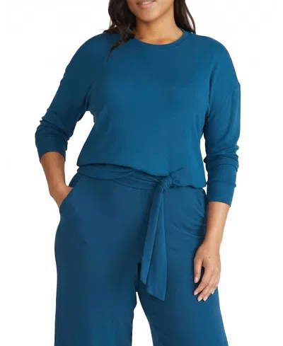Universal Standard Women's Plus Travelknit Sweatshirt In Blue