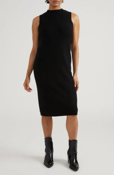 Universal Standard Workwear Mock Neck Sweater Dress In Black