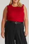Universal Standard Workwear Rib Sweater Vest In Red