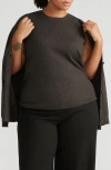 Universal Standard Workwear Rib Sweater Vest In Graphite