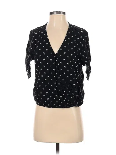Pre-owned Universal Thread 3/4 Sleeve Blouse In Black