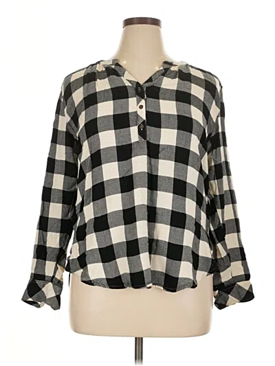 Pre-owned Universal Thread 3/4 Sleeve Blouse In Black