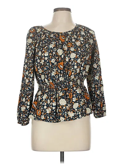 Pre-owned Universal Thread 3/4 Sleeve Blouse In Black