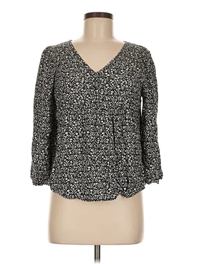 Pre-owned Universal Thread 3/4 Sleeve Blouse In Black