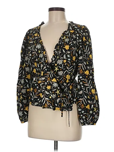 Pre-owned Universal Thread 3/4 Sleeve Blouse In Black