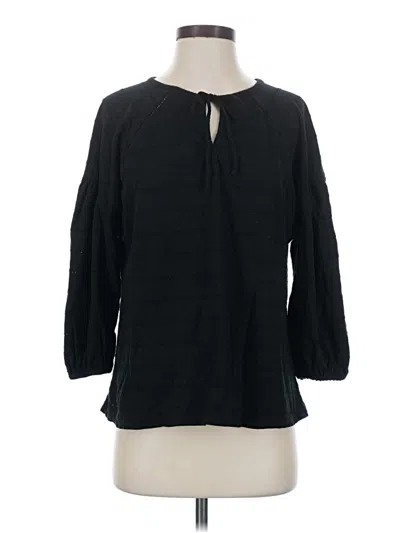 Pre-owned Universal Thread 3/4 Sleeve Blouse In Black