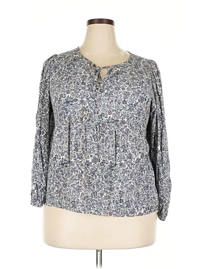 Pre-owned Universal Thread 3/4 Sleeve Blouse In Blue