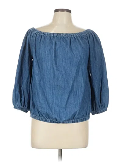 Pre-owned Universal Thread 3/4 Sleeve Blouse In Blue