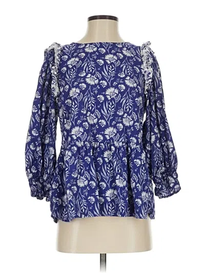 Pre-owned Universal Thread 3/4 Sleeve Blouse In Blue