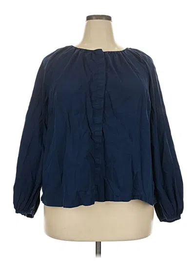 Pre-owned Universal Thread 3/4 Sleeve Blouse In Blue