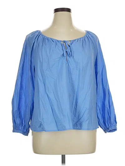 Pre-owned Universal Thread 3/4 Sleeve Blouse In Blue