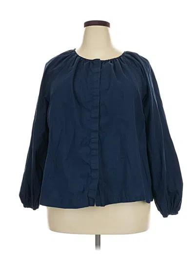 Pre-owned Universal Thread 3/4 Sleeve Blouse In Blue
