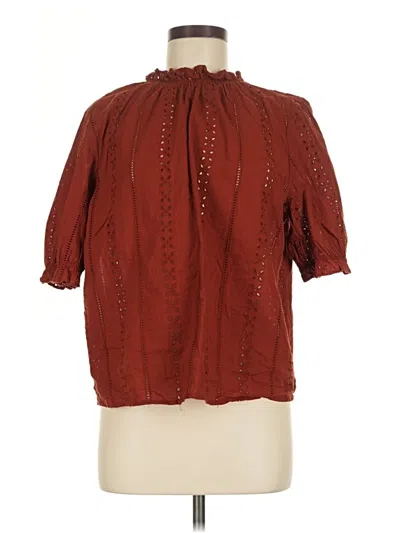 Pre-owned Universal Thread 3/4 Sleeve Blouse In Burgundy