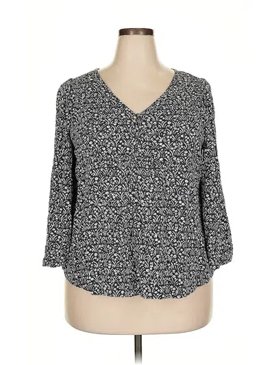 Pre-owned Universal Thread 3/4 Sleeve Blouse In Gray