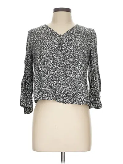 Pre-owned Universal Thread 3/4 Sleeve Blouse In Gray