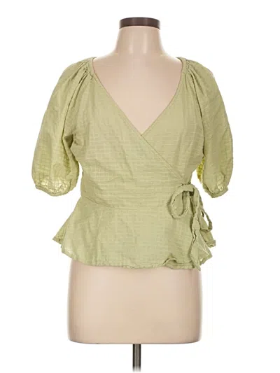 Pre-owned Universal Thread 3/4 Sleeve Blouse In Green