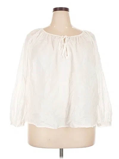 Pre-owned Universal Thread 3/4 Sleeve Blouse In Ivory