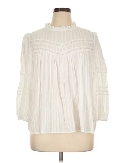 Pre-owned Universal Thread 3/4 Sleeve Blouse In Ivory