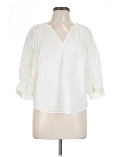 Pre-owned Universal Thread 3/4 Sleeve Blouse In Ivory