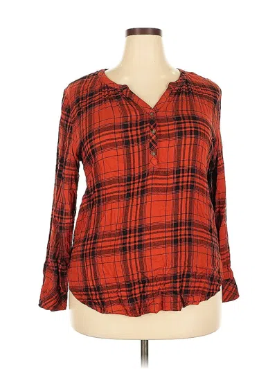 Pre-owned Universal Thread 3/4 Sleeve Blouse In Orange