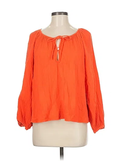 Pre-owned Universal Thread 3/4 Sleeve Blouse In Orange