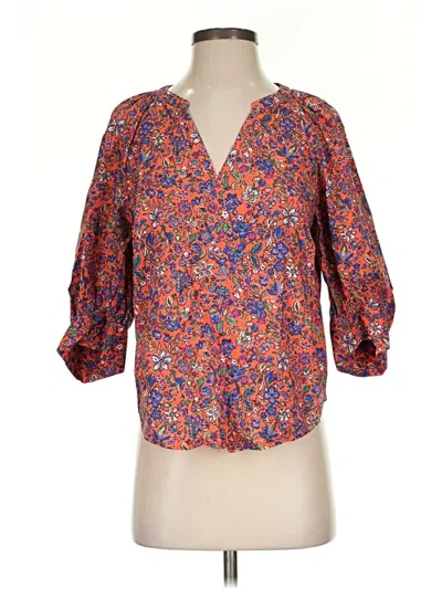 Pre-owned Universal Thread 3/4 Sleeve Blouse In Orange